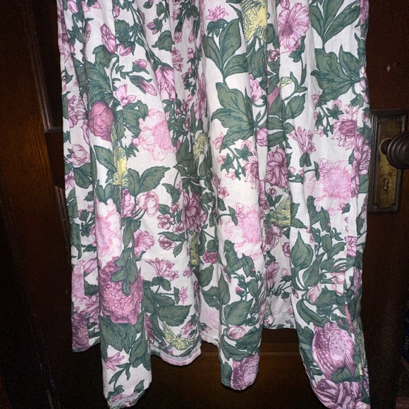 NWT Abercrombie & Fitch | A&F Emerson Linen-Blend Wide Strap Midi Dress Floral - Picture 2 of 7